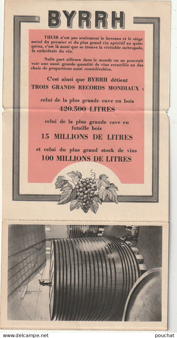 HO - (66) THUIR - UNE PARTIE DES CHAIS DE BYRRH A THUIR - CARNET DEPLIANT DE 6 CARTES - 4 SCANS - Otros & Sin Clasificación