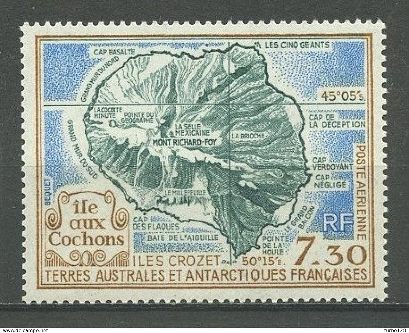 TAAF 1990  PA  N° 110 ** Neuf  MNH Superbe C 3,60 € L'Ile Aux Cochons Carte - Luftpost