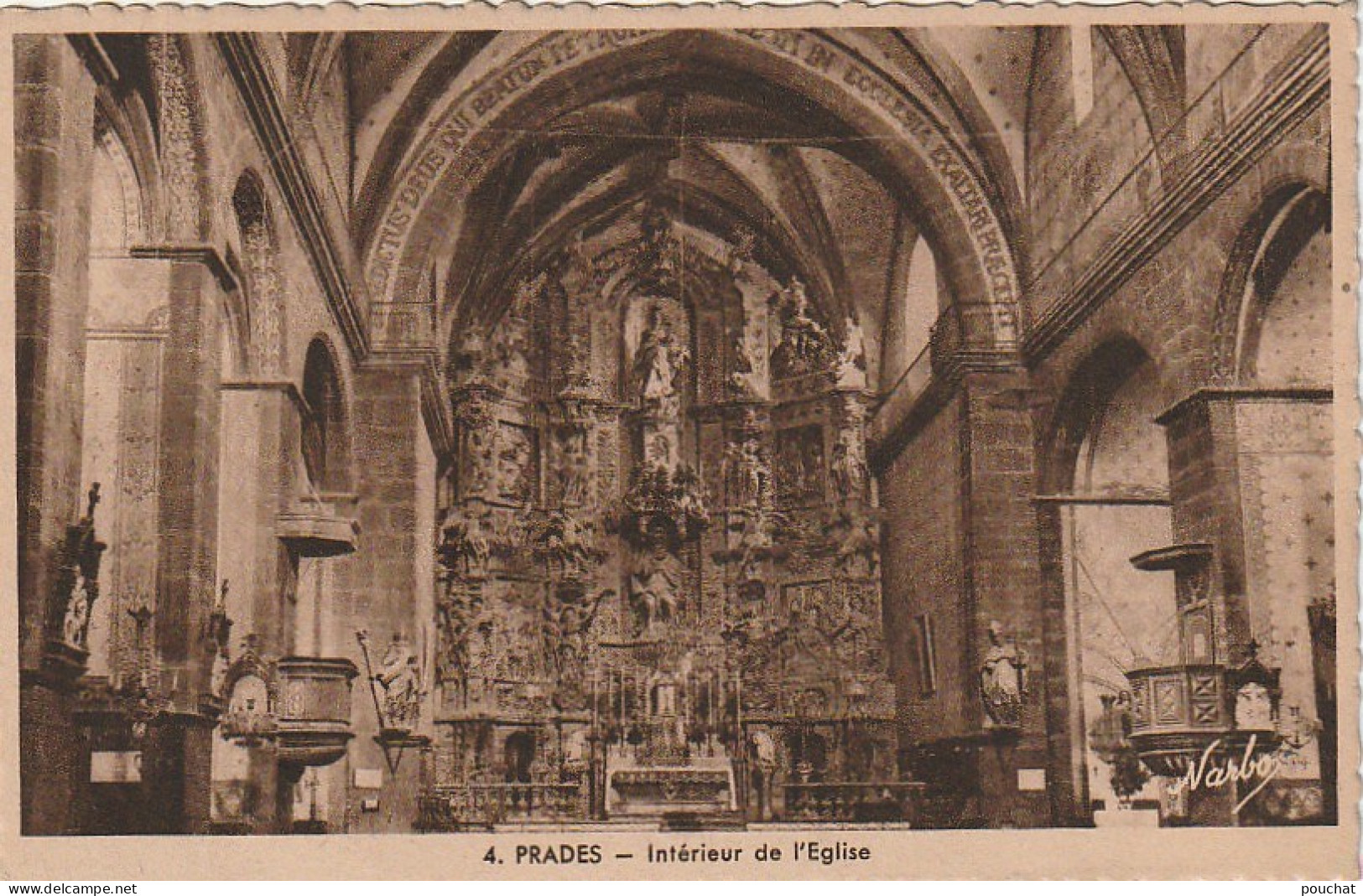 HO 21 - (66) PRADES  - INTERIEUR DE L'EGLISE  - 2 SCANS - Prades