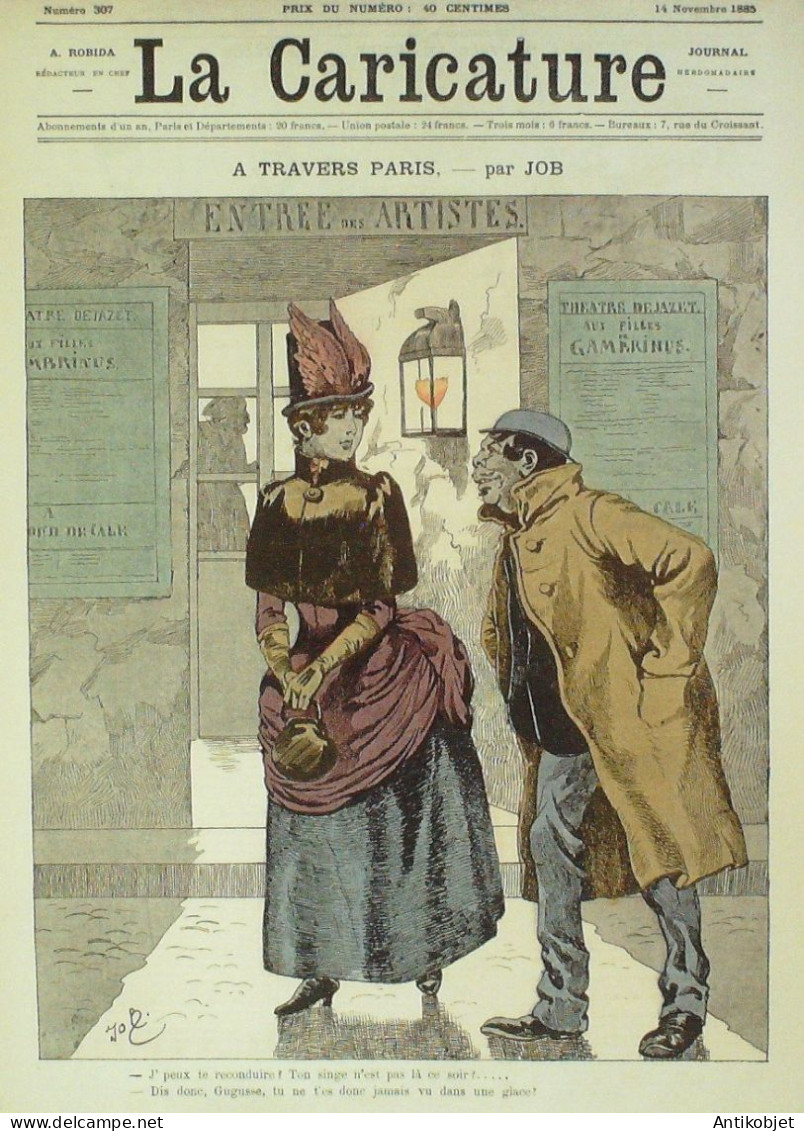 La Caricature 1885 N°307 Chasse à Courre Job De Freycinet Par Luque Pille Trock - Revistas - Antes 1900