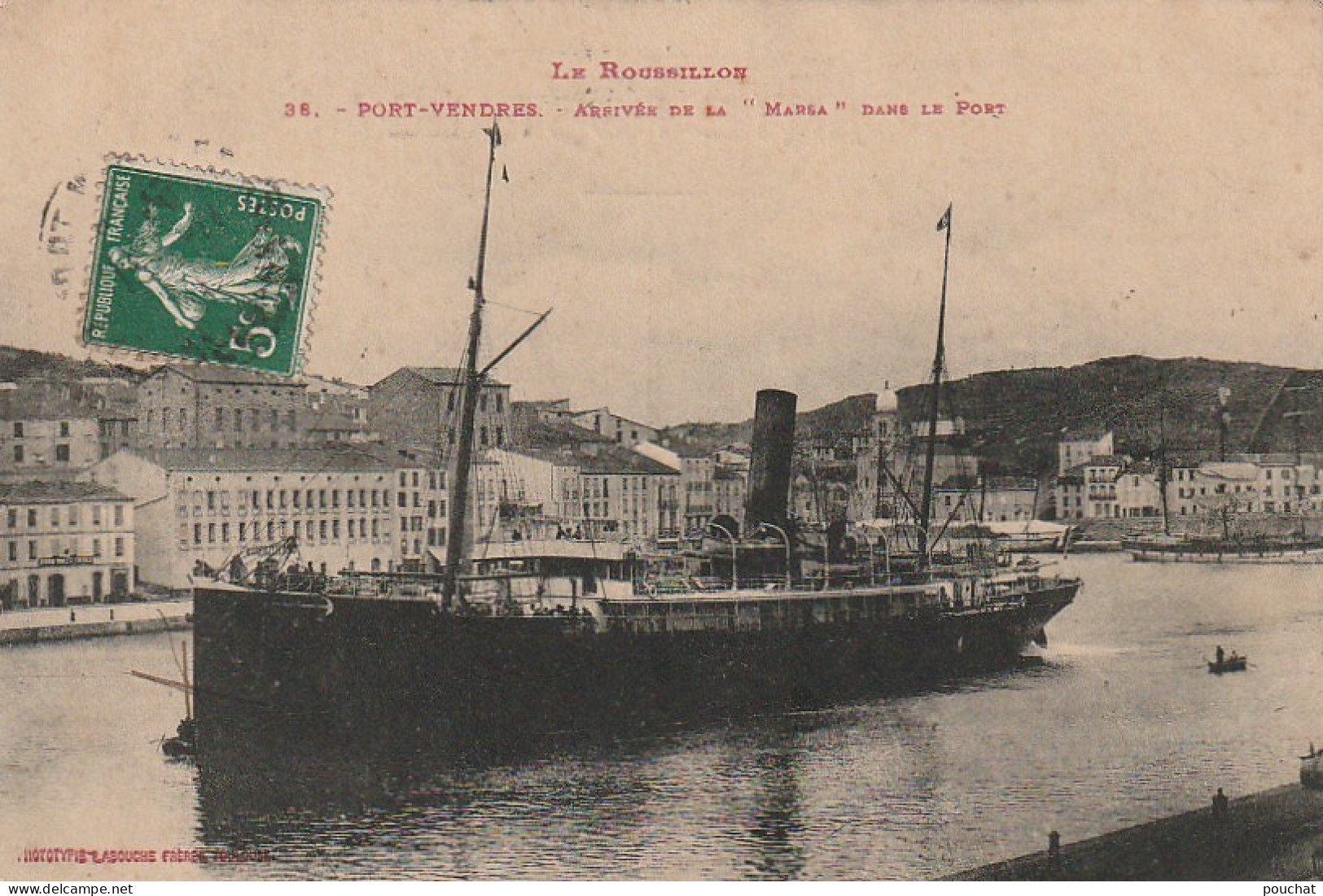 HO 21 - (66) PORT VENDRES -  ARRIVEE DE LA " MARSA " DANS LE PORT - 2 SCANS - Port Vendres