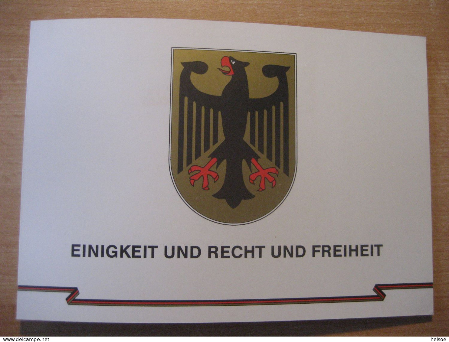 Deutschland 1990- FDC Erinnerungsblatt "Einigkeit Und Recht Und Freiheit" Mit Sonderstempel Bonn Und Berlin - Cartas & Documentos