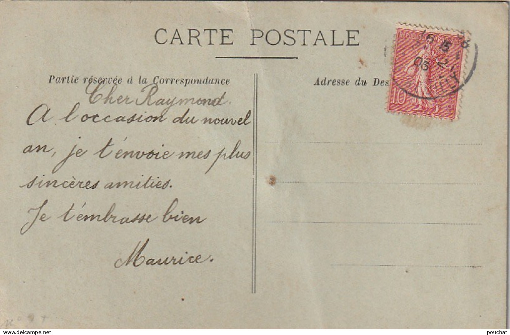 HO 23 - CARTE FANTAISIE  " BONNE ET HEUREUSE ANNEE " -  AJOUT DE CHROMOS DE ROSES ET GRAMINEES - COUPLE DE COLOMBES - New Year