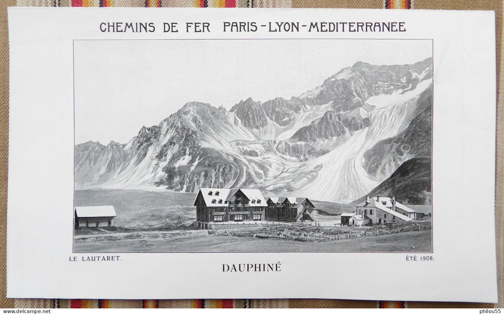 Depliant 2 Volets Dauphiné CHEMINS DE FER PARIS LYON MEDITERANEE  Ete 1908 - Reiseprospekte