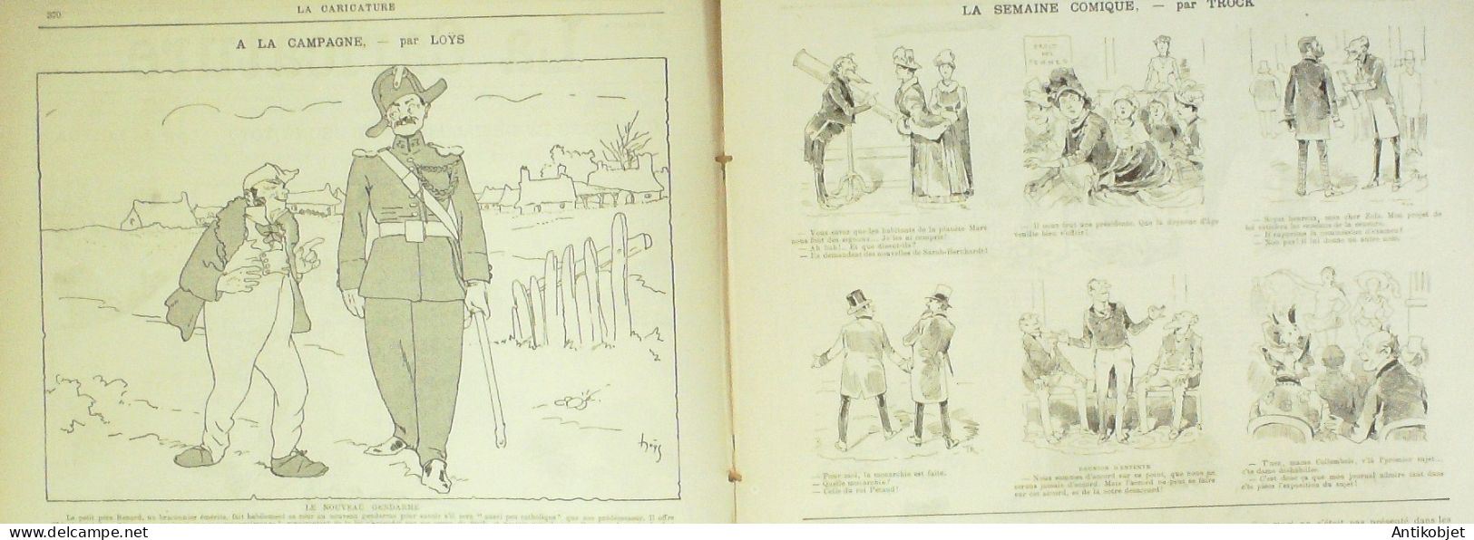 La Caricature 1885 N°308 Jeune Toto Robida Doctoresse Sorel Pompier Job Gino - Revistas - Antes 1900