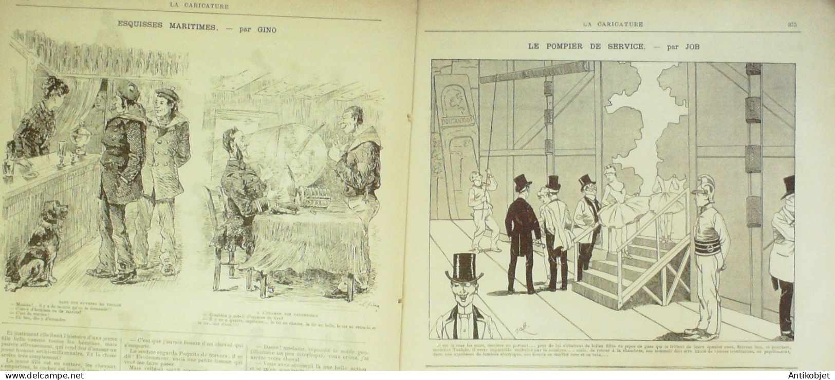 La Caricature 1885 N°308 Jeune Toto Robida Doctoresse Sorel Pompier Job Gino - Tijdschriften - Voor 1900