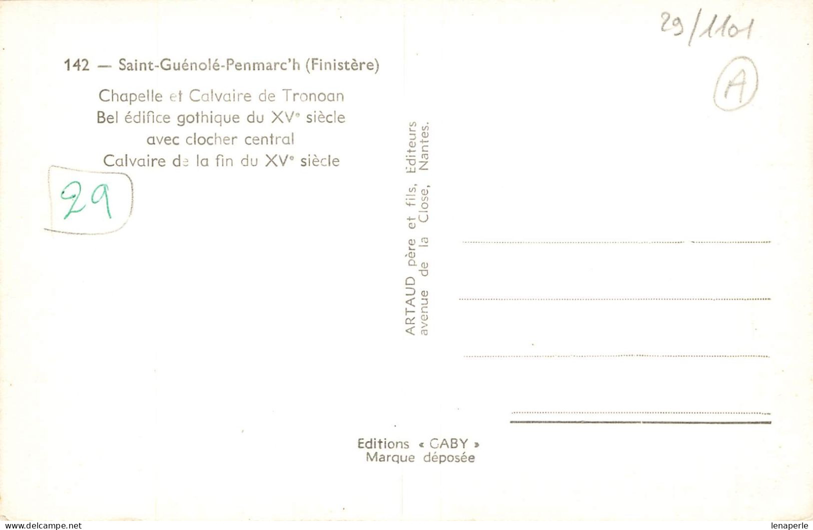D8172 Saint Guénolé Penmarch Chapelle Et Calvaire - Andere & Zonder Classificatie