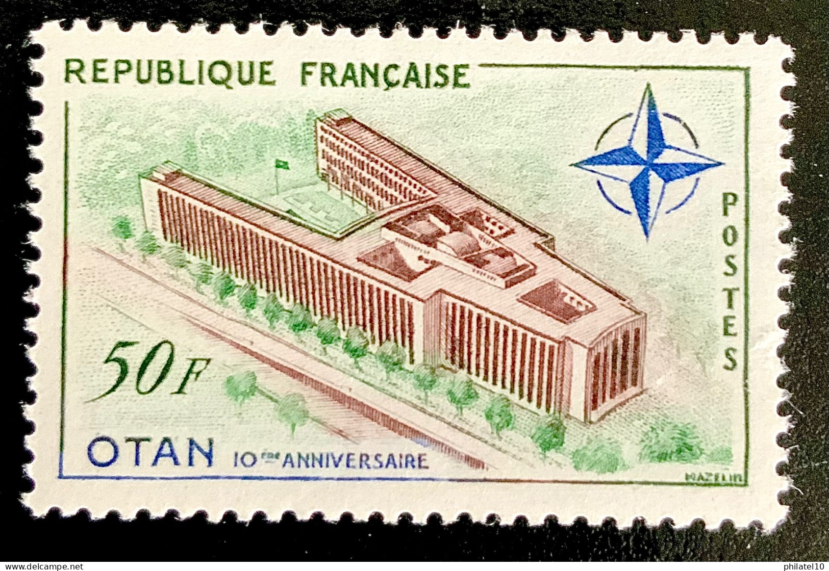 1959 FRANCE N 1228 - OTAN 10eme ANNIVERSAIRE - NEUF** - Unused Stamps