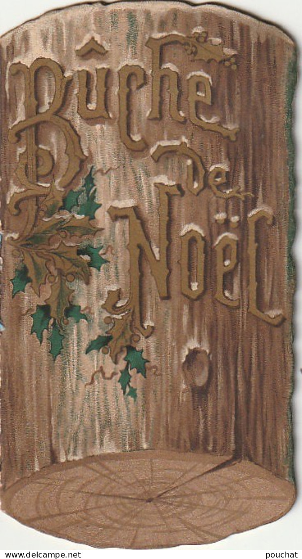 HO 27 - LIVRET FANTAISIE  " BUCHE DE NOEL , SOUHAITS DE BONHEUR " - MAISON BOUASSE LEBEL - 6 SCANS - Autres & Non Classés