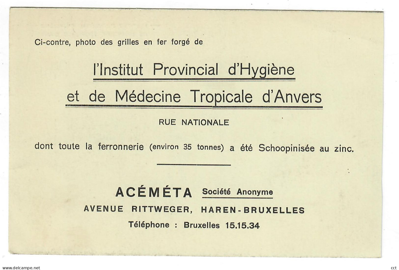 Anvers  Antwerpen  Institut Provincial D'hygiène Et De Médecine Tropicale D'Anvers - Antwerpen