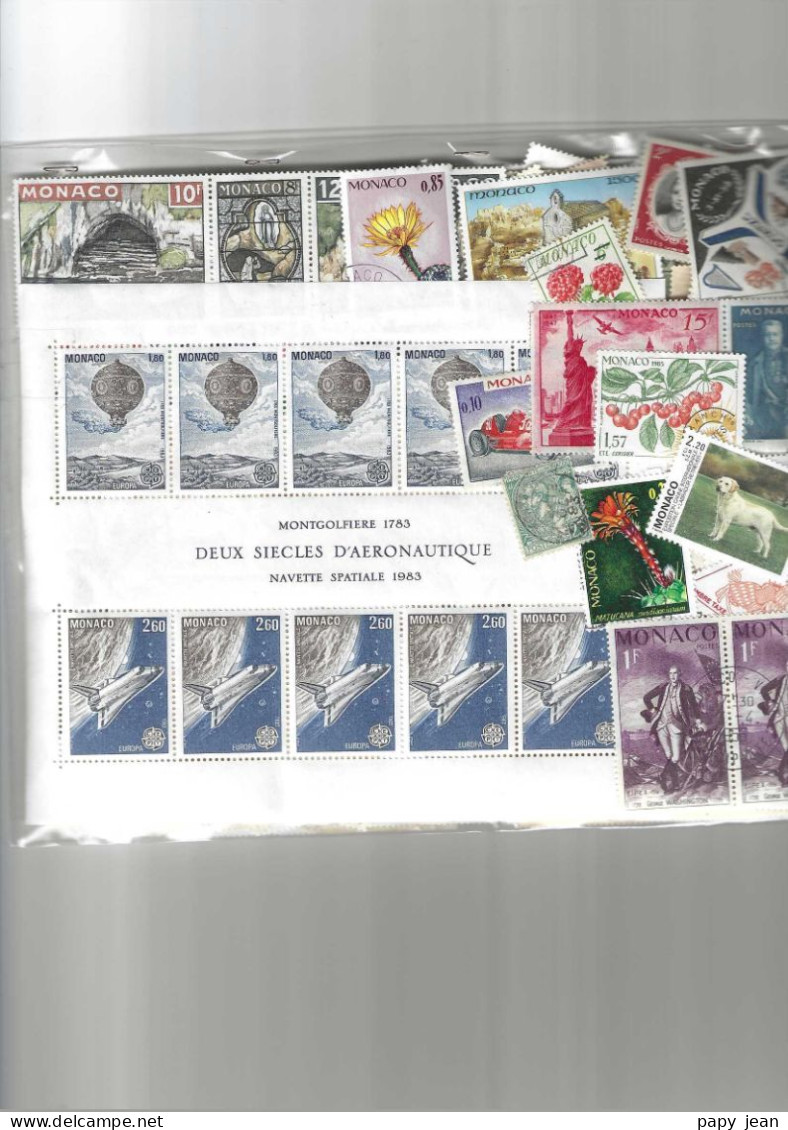 TIMBRES MONACO 100 Grs Décollés, GF Et PF , Oblitérés Et Neufs , - Lots & Kiloware (mixtures) - Min. 1000 Stamps