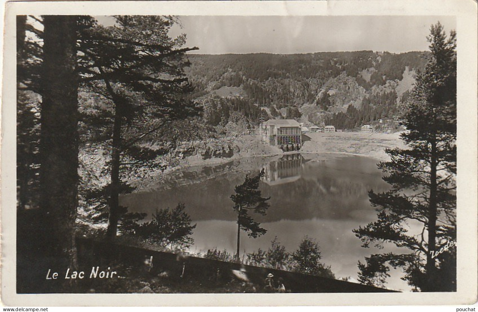 IN 4 - (68)  LE LAC NOIR  - VUE SUR L'USINE  HYDRO ELECTRIQUE   - 2 SCANS  - Autres & Non Classés