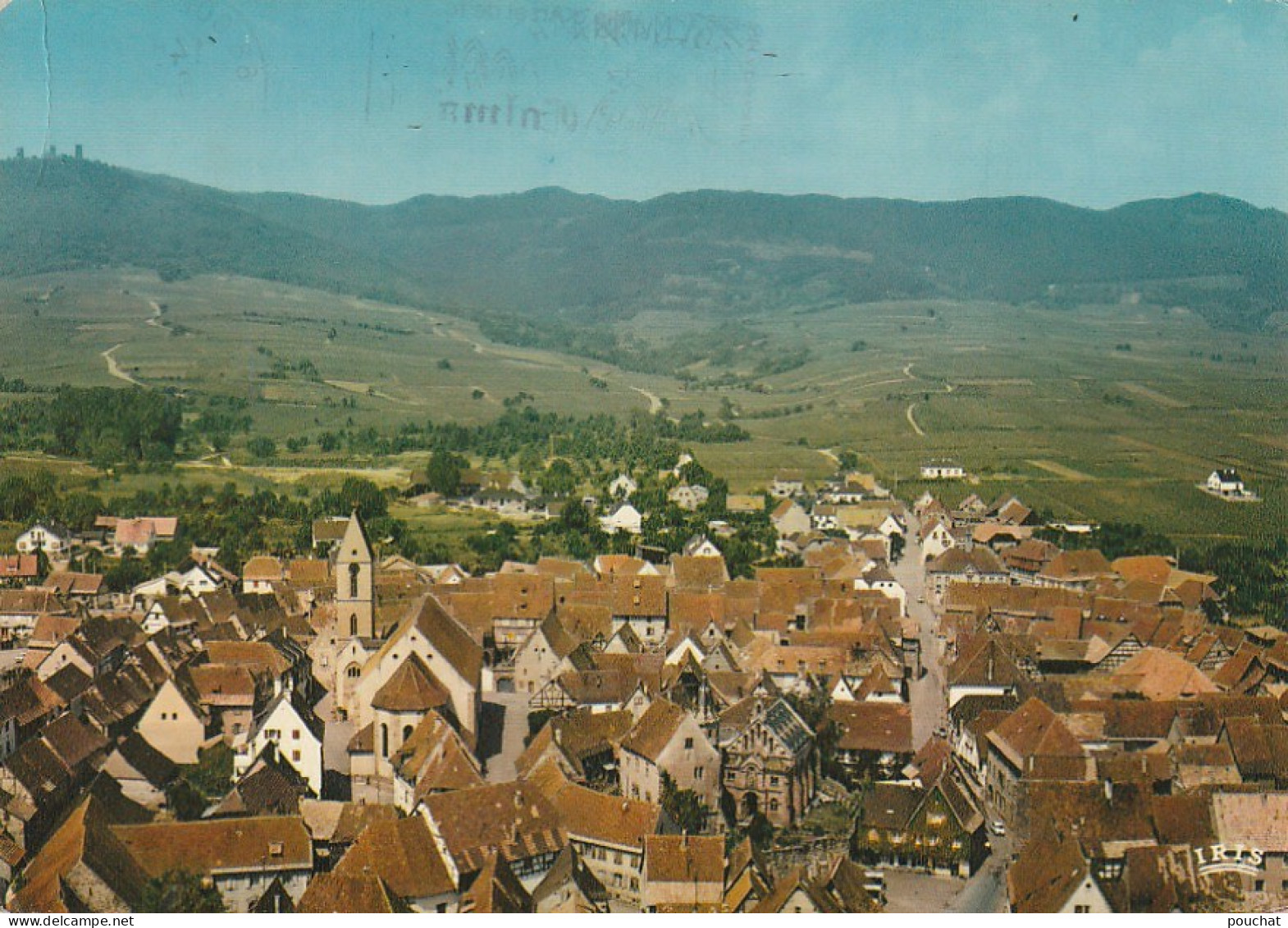 IN 4 - (68)  EGUISHEIM -  VUE AERIENNE   - CARTE COULEURS - 2 SCANS  - Sonstige & Ohne Zuordnung