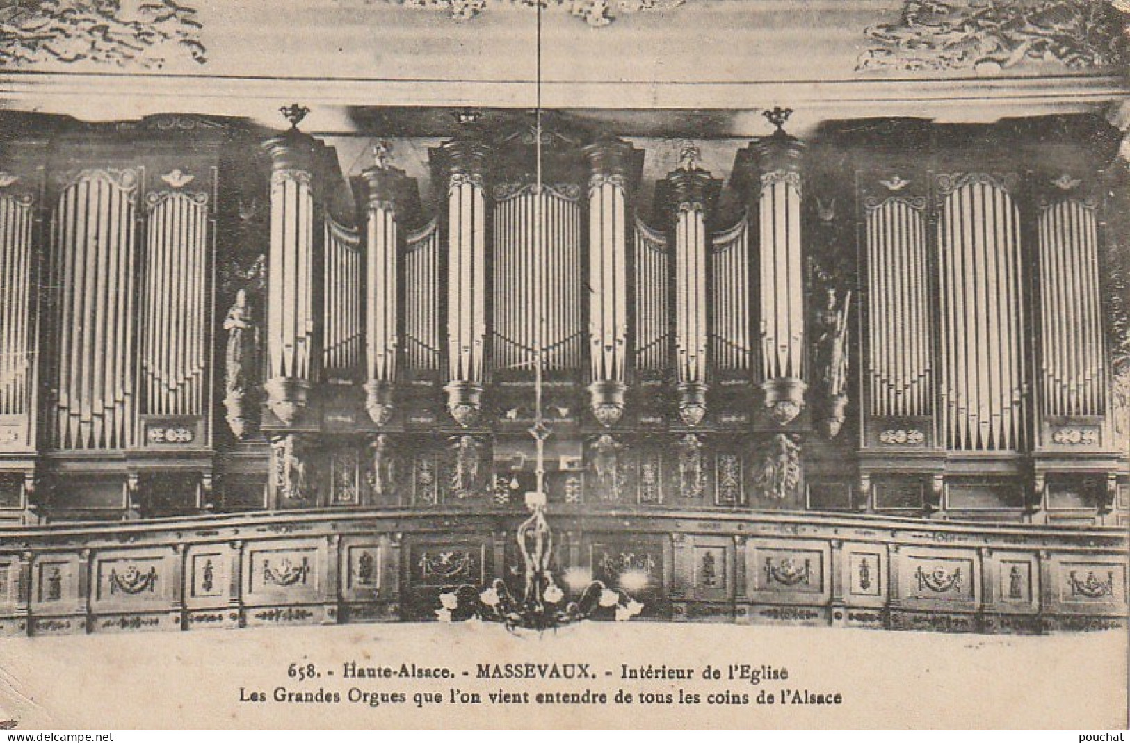 IN 4 - (68)  MASEVAUX - MASSEVAUX - INTERIEUR DE L'EGLISE - LES GRANDES ORGUES - 2 SCANS  - Masevaux