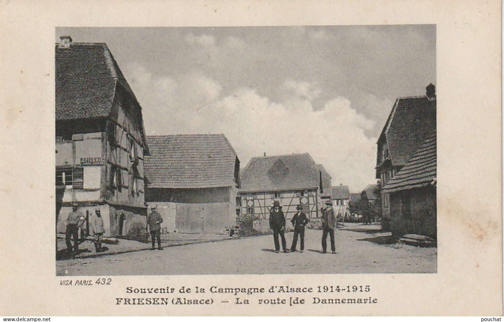 IN 5 - (68) CAMPAGNE D'ALSACE 1914 1915 - FRIESEN  - LA ROUTE DE DANNEMARIE - 2 SCANS  - Autres & Non Classés