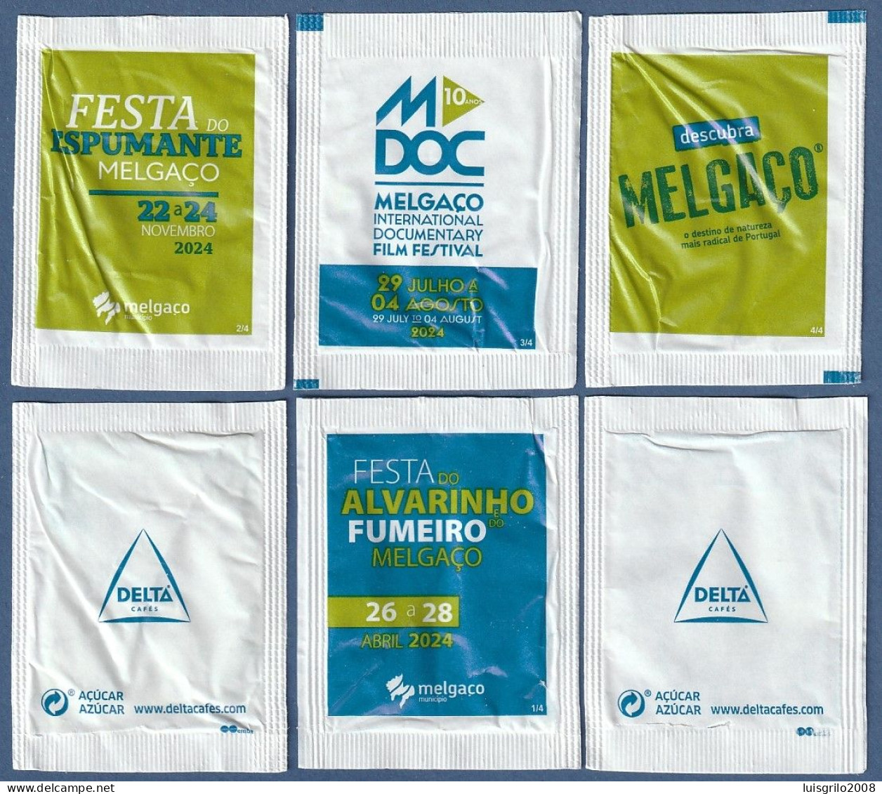 Delta, Portugal 2024 - Melgaço. Eventos 2024 -||- Série Complète 4 Sachets Vides - Sugars