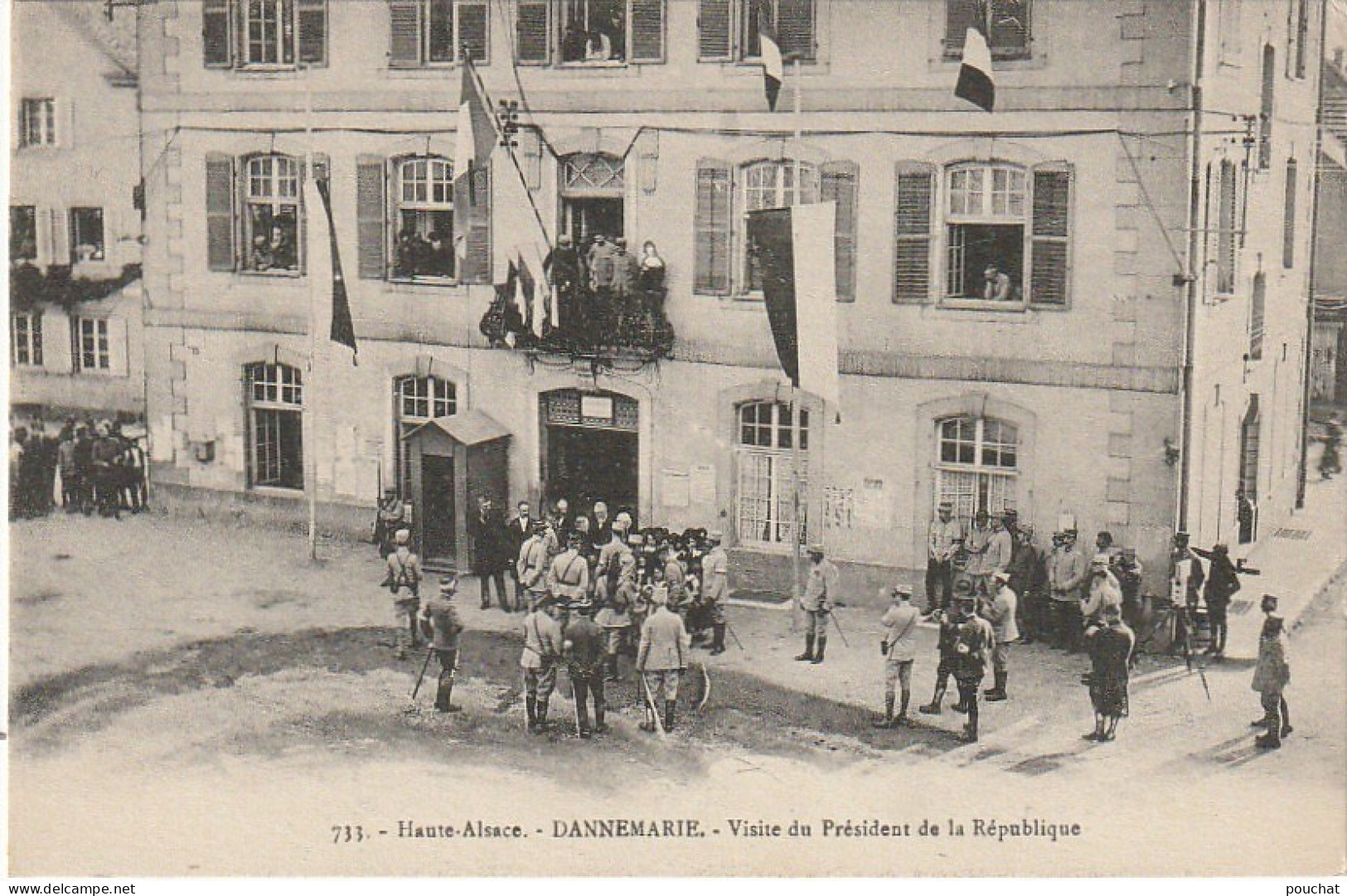 IN 5 - (68) DANNEMARIE  -  VISITE DU PRESIDENT DE LA REPUBLIQUE   - 2 SCANS  - Dannemarie