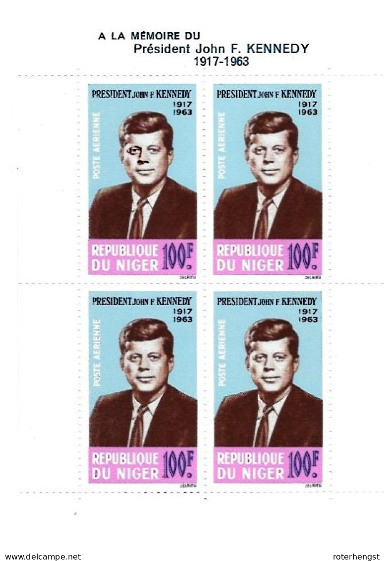 Niger Mnh** 1964 Kennedy Sheet - Níger (1960-...)