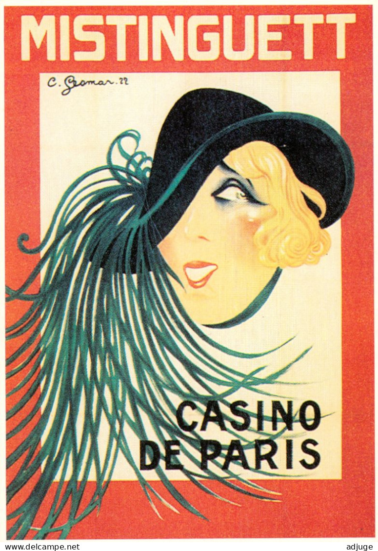CPM-Affiche Illustrateur  GESMAR - MISTINGUETT-CASINO DE PARIS Spectacle Cabaret Affiche De 1922 - Inns