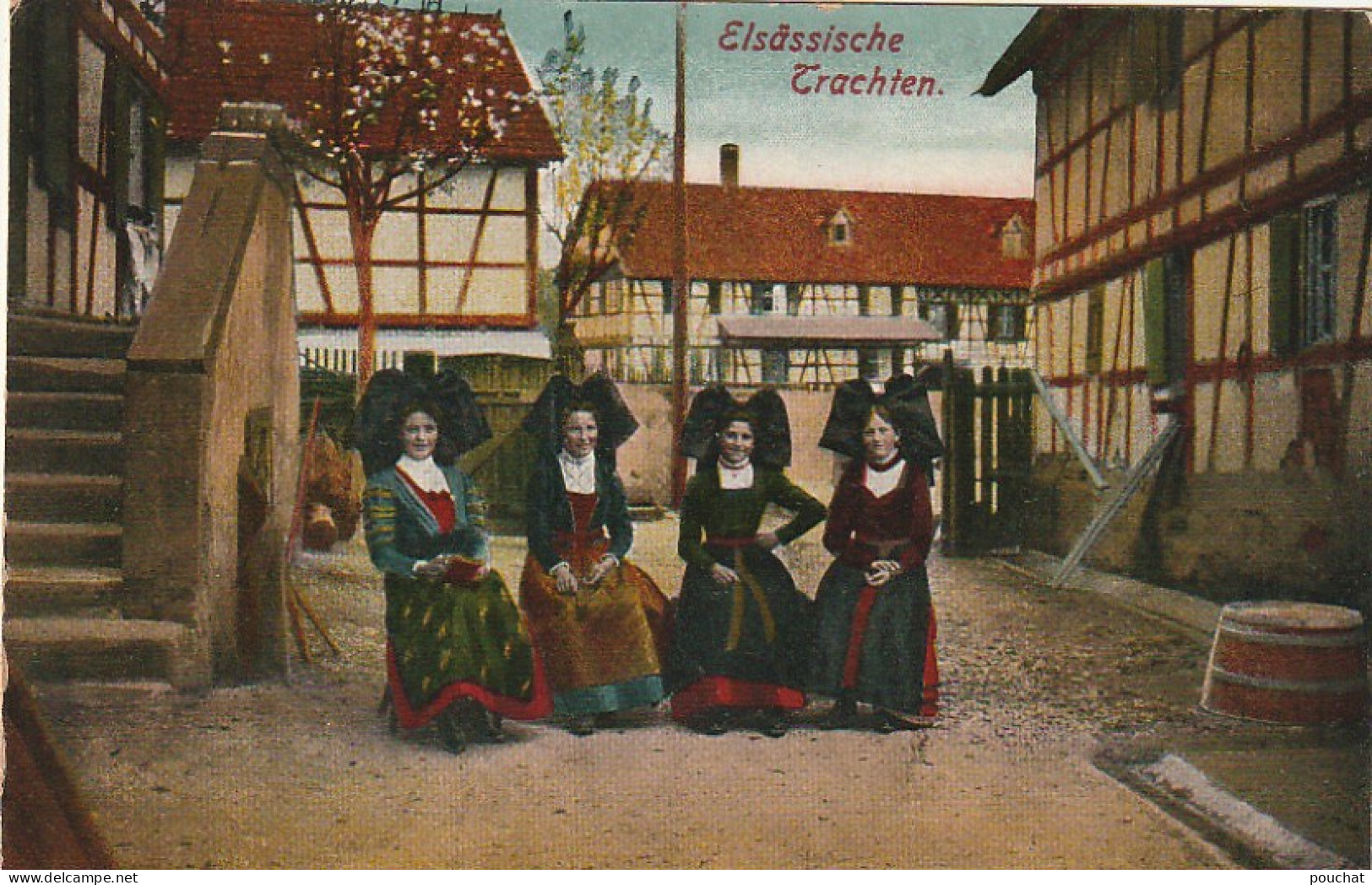 IN 6- COSTUME ALSACIEN -  ALSACIENNES  EN TENUES REGIONALES  - 2 SCANS  - Costumes