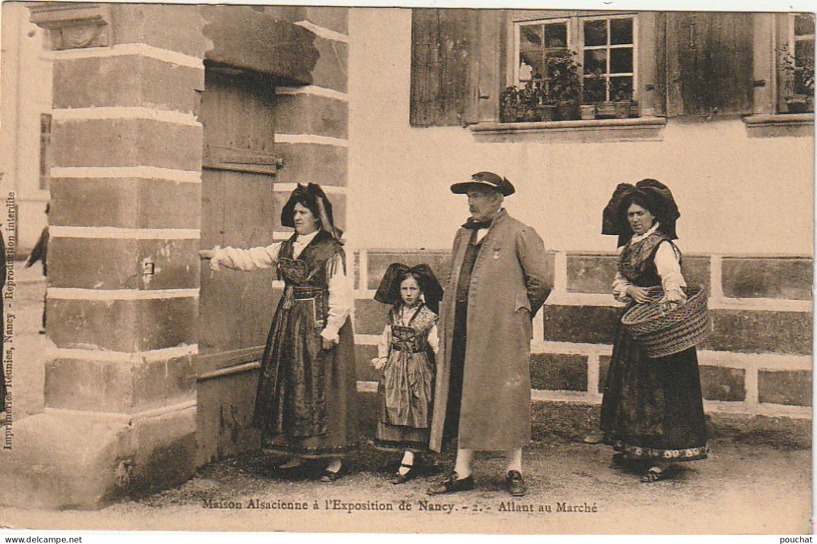 IN 6- MAISON ALSACIENNE A L'EXPOSITION DE NANCY -  ALLANT AU MARCHE  - 2 SCANS  - Costumi