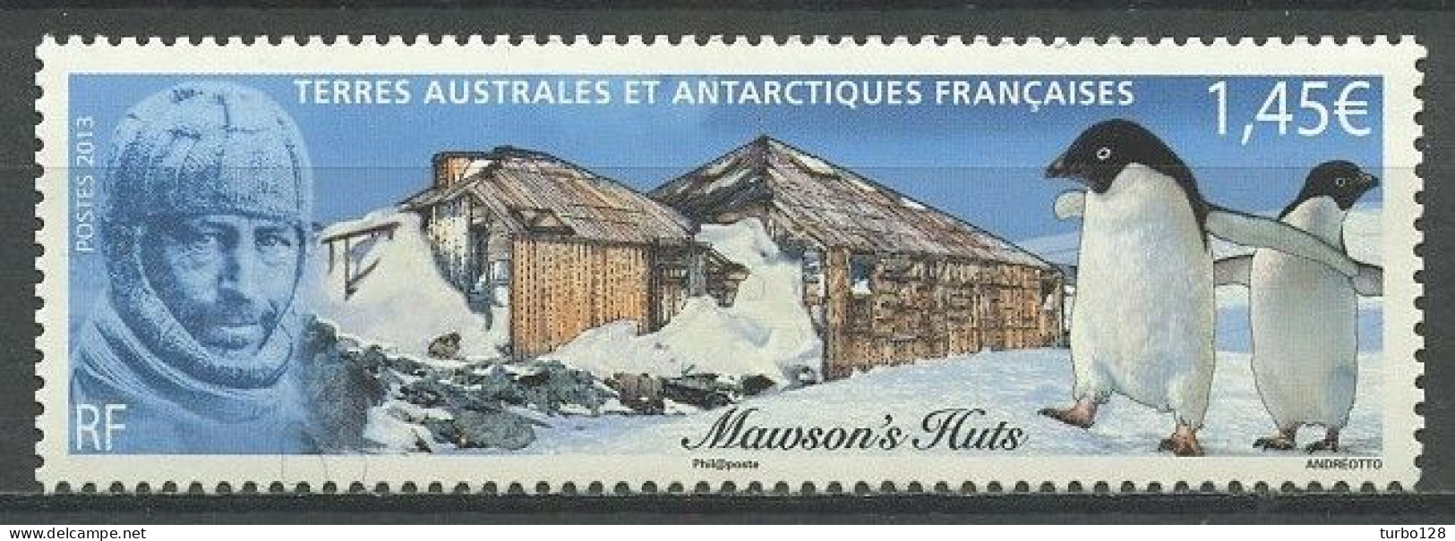 TAAF 2013  N° 647 **  Neuf MNH Superbe Base Antarctique Mawson Manchots Oiseaux Birds Faune Animaux - Ongebruikt