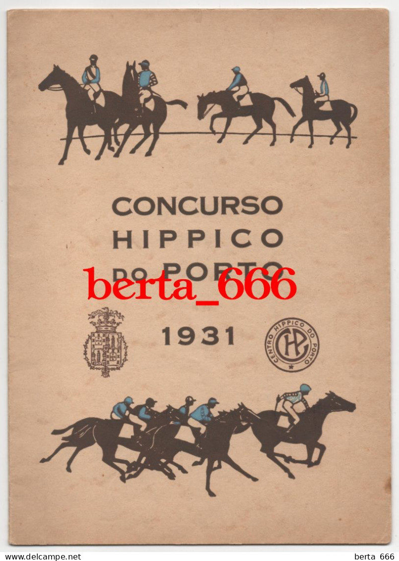 Concurso Internacional Hípico Do Porto * 1931 * Livro Programa * Mapa De Obstáculos - Programme