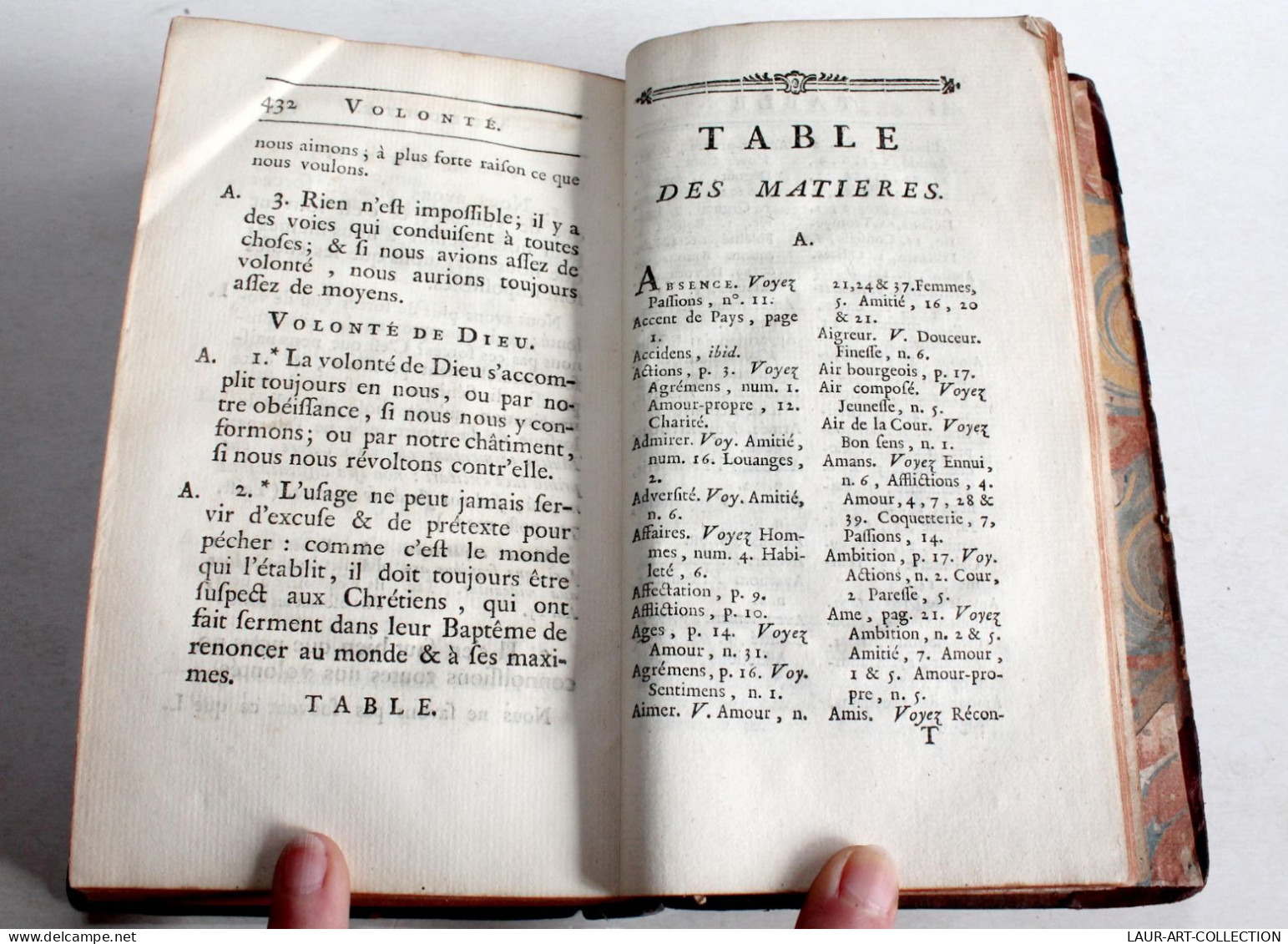 LES PENSEES MAXIMES ET REFLEXIONS MORALES DE FRANCOIS VI DE LA ROCHEFOUCAUD 1777 / ANCIEN LIVRE XVIIIe SIECLE (2204.14) - 1701-1800