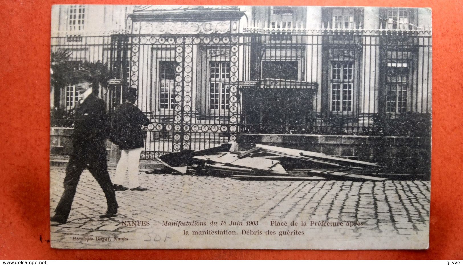 CPA (44) Nantes. Manifestation Du 14 Juin 1903.Place De La Préfecture Après La Manifestation Débris Des Guérites(7A.324) - Nantes