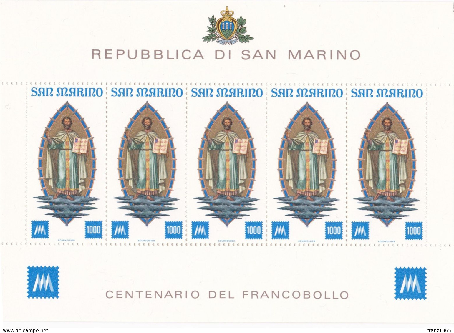 Centenary Of First San Marino Stamps - 1977 - Unused Stamps