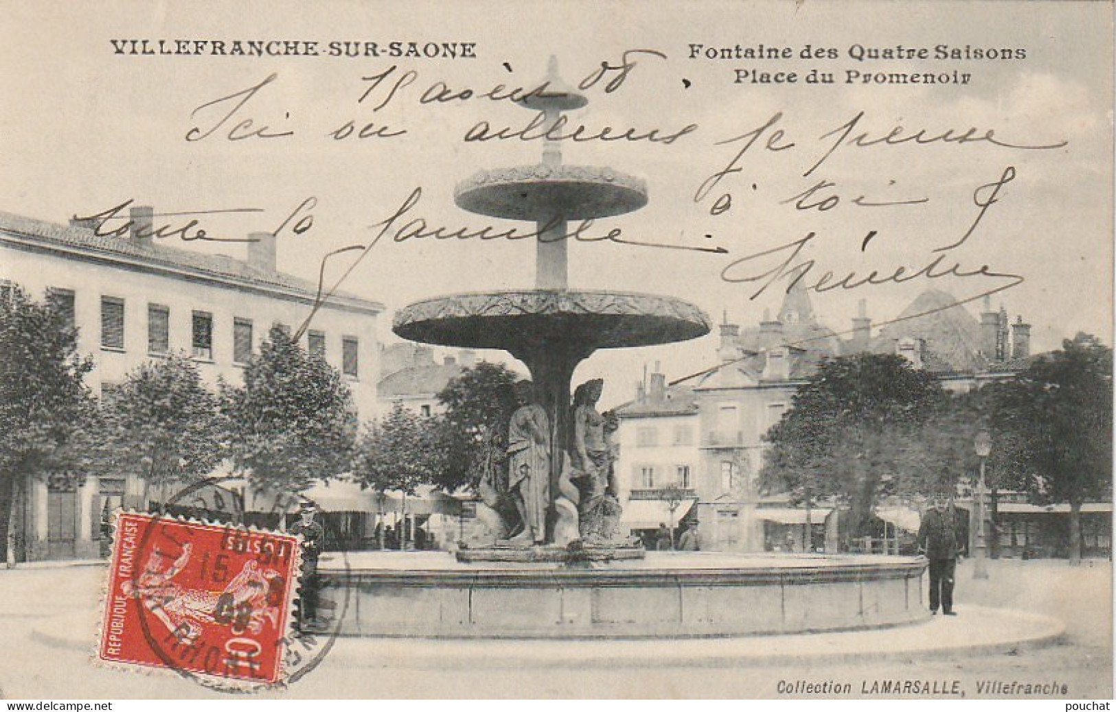 IN 9 - (69) VILLEFRANCHE SUR SAONE - FONTAINE DES QUATRE SAISONS - PLACE DU PROMENOIR - 2 SCANS - Villefranche-sur-Saone