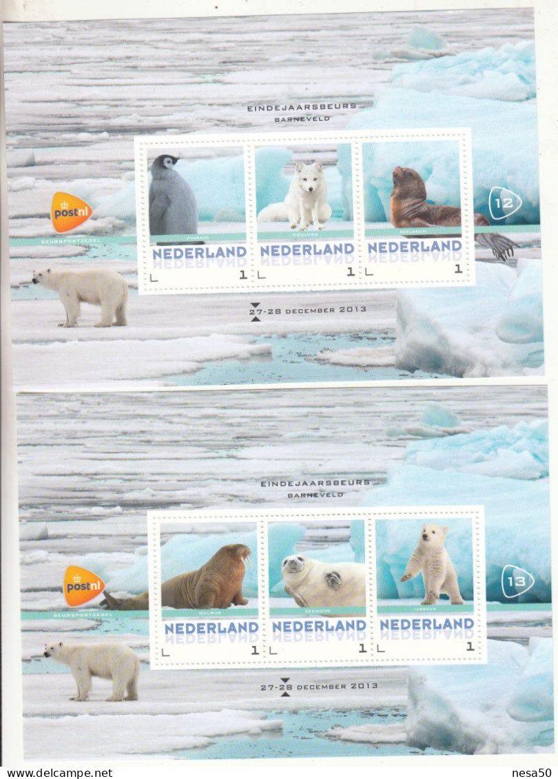 Nederland Persoonlijke Zegels, Thema: Barneveld, Waltus, Zeehond, Ijsbeer, Pinguin, Poolvos, Zeeleeuw - Unused Stamps