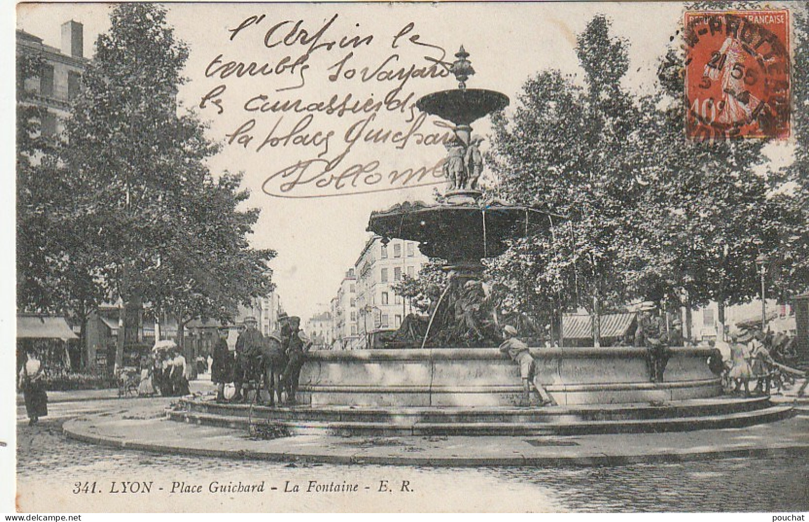 IN 9 - (69) LYON - PLACE GUICHARD -  LA FONTAINE  - ENFANTS  -   2 SCANS - Lyon 3