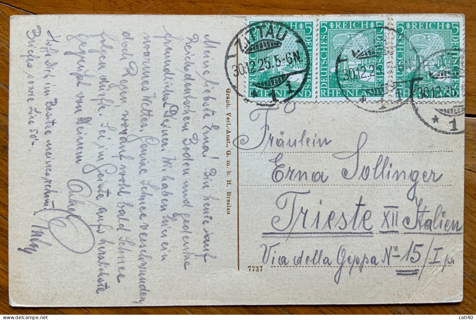 ZITTAU - BAHNHOF-STRASSE UND BAUTZNER-STRAZZE - 30/12/25 PER TRIESTE - To Identify