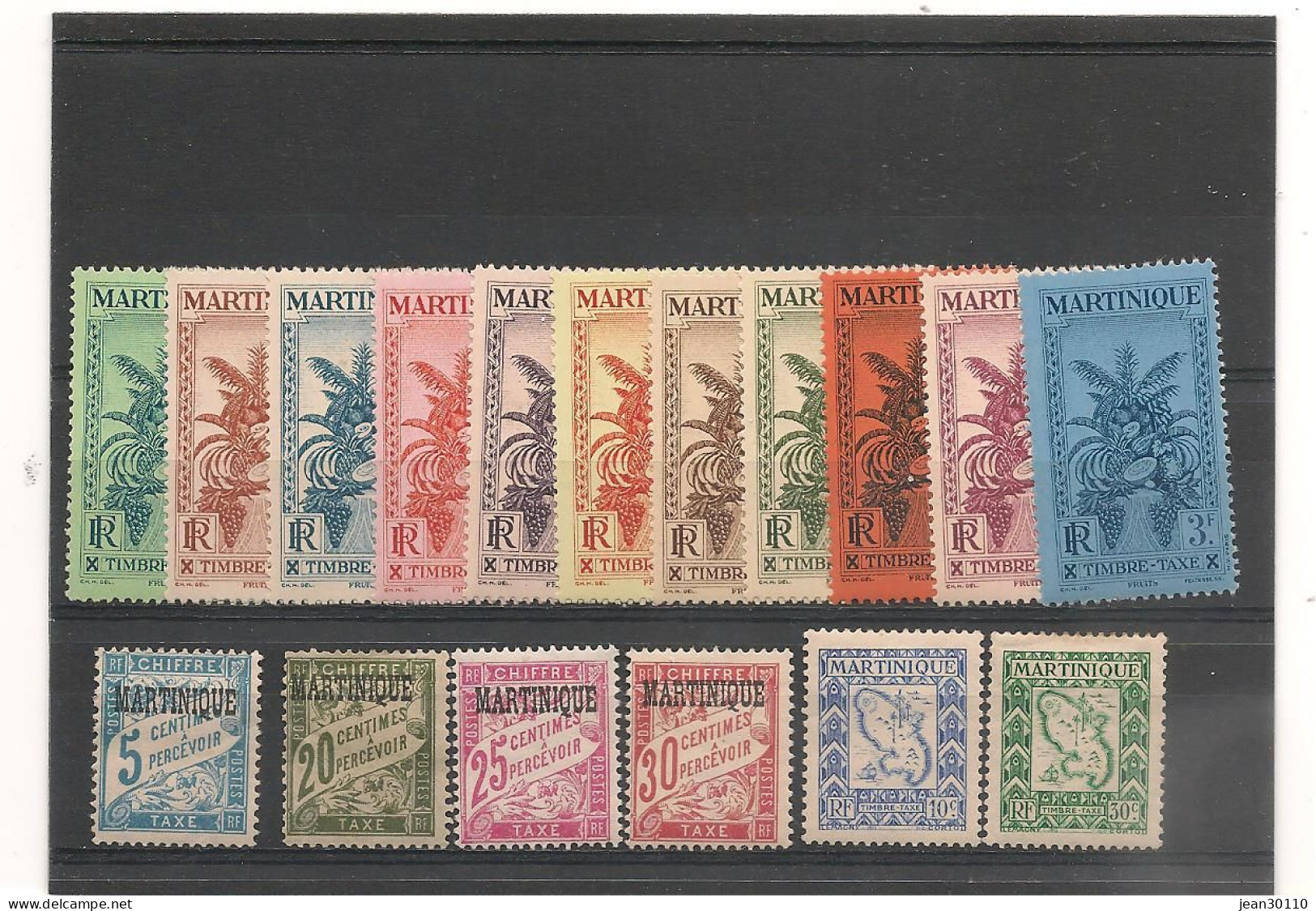 MARTINIQUE 1927/47 LOT * Cote : 34,00 € - Timbres-taxe