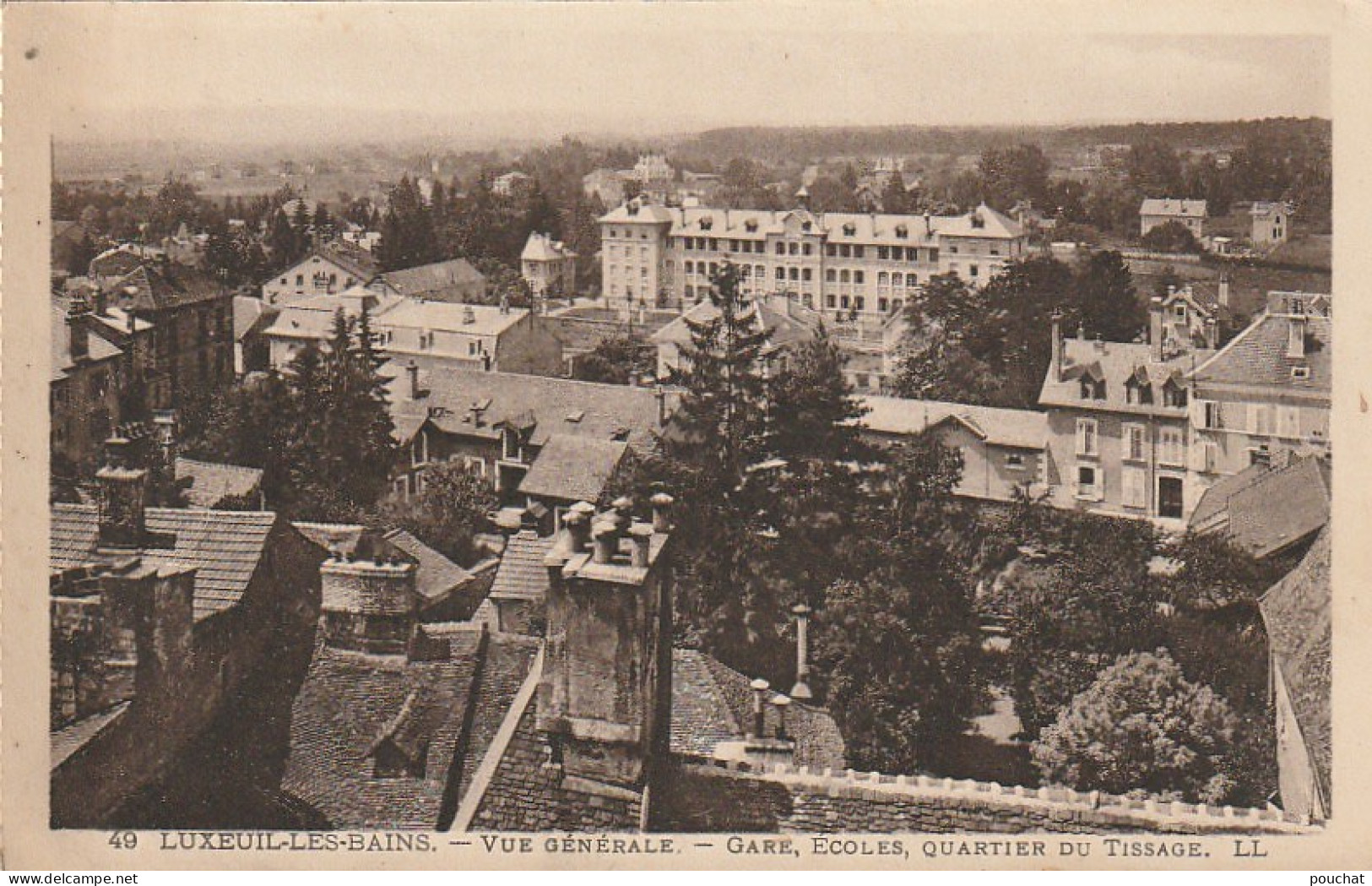 IN 10 - (70) LUXEUIL LES BAINS -  VUE GENERALE - GARE , ECOLES , QUARTIER DU TISSAGE - 2 SCANS - Luxeuil Les Bains