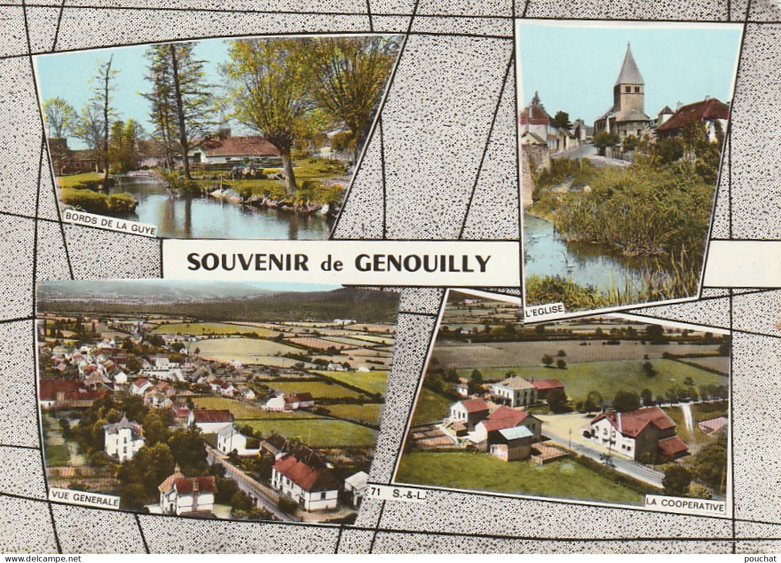 IN 11 - (71) SOUVENIR DE GENOUILLY   - CARTE COULEURS MULTIVUES - 2 SCANS  - Other & Unclassified