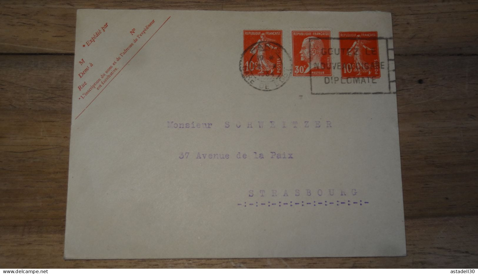 Enveloppe Entier Postal Avec Compléments, Paris 1934   ......... Boite1 ...... 240424-102 - Other & Unclassified