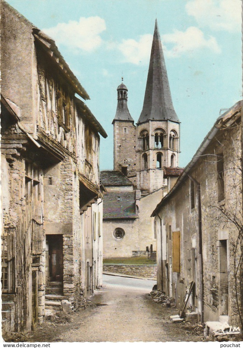 IN 11 - (71)  SAINT GENGOUX LE NATIONAL - MAISON DE BOIS ET L'EGLISE - CARTE COULEURS - 2 SCANS - Other & Unclassified