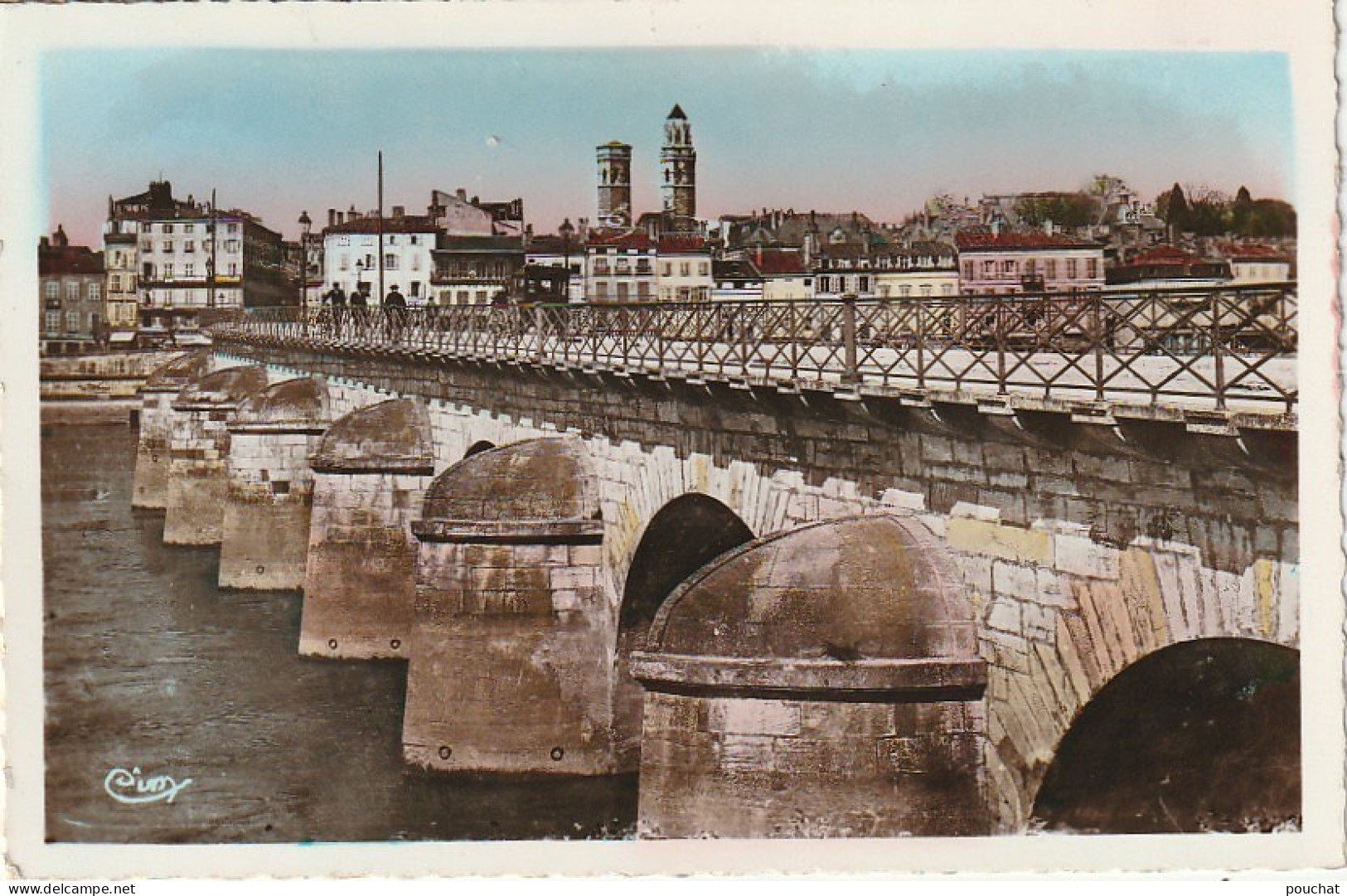 IN 11 - (71) MACON  -  LE PONT DE SAINT LAURENT - CARTE COULEURS  - 2 SCANS - Macon