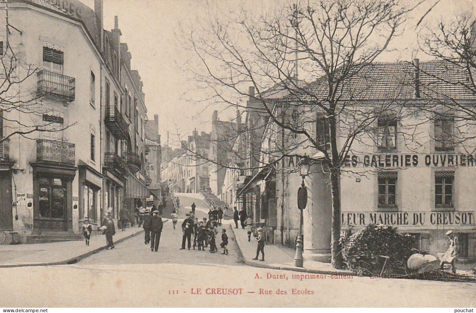 IN 12 - (71)  LE CREUSOT  - RUE DES ECOLES - GROUPES D'ENFANTS  - 2 SCANS  - Le Creusot