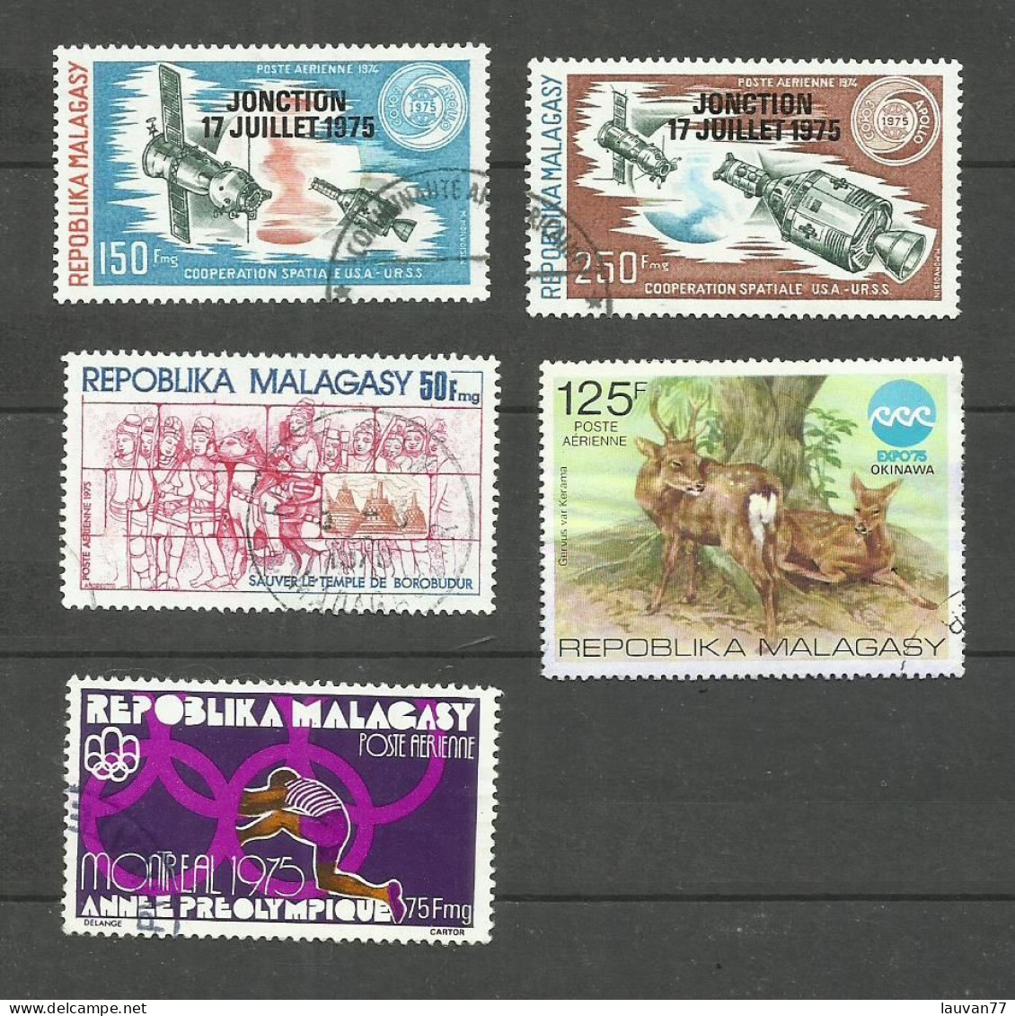 MADAGASCAR POSTE AERIENNE N°153, 154, 156 à 158 Cote 4.40€ - Madagaskar (1960-...)