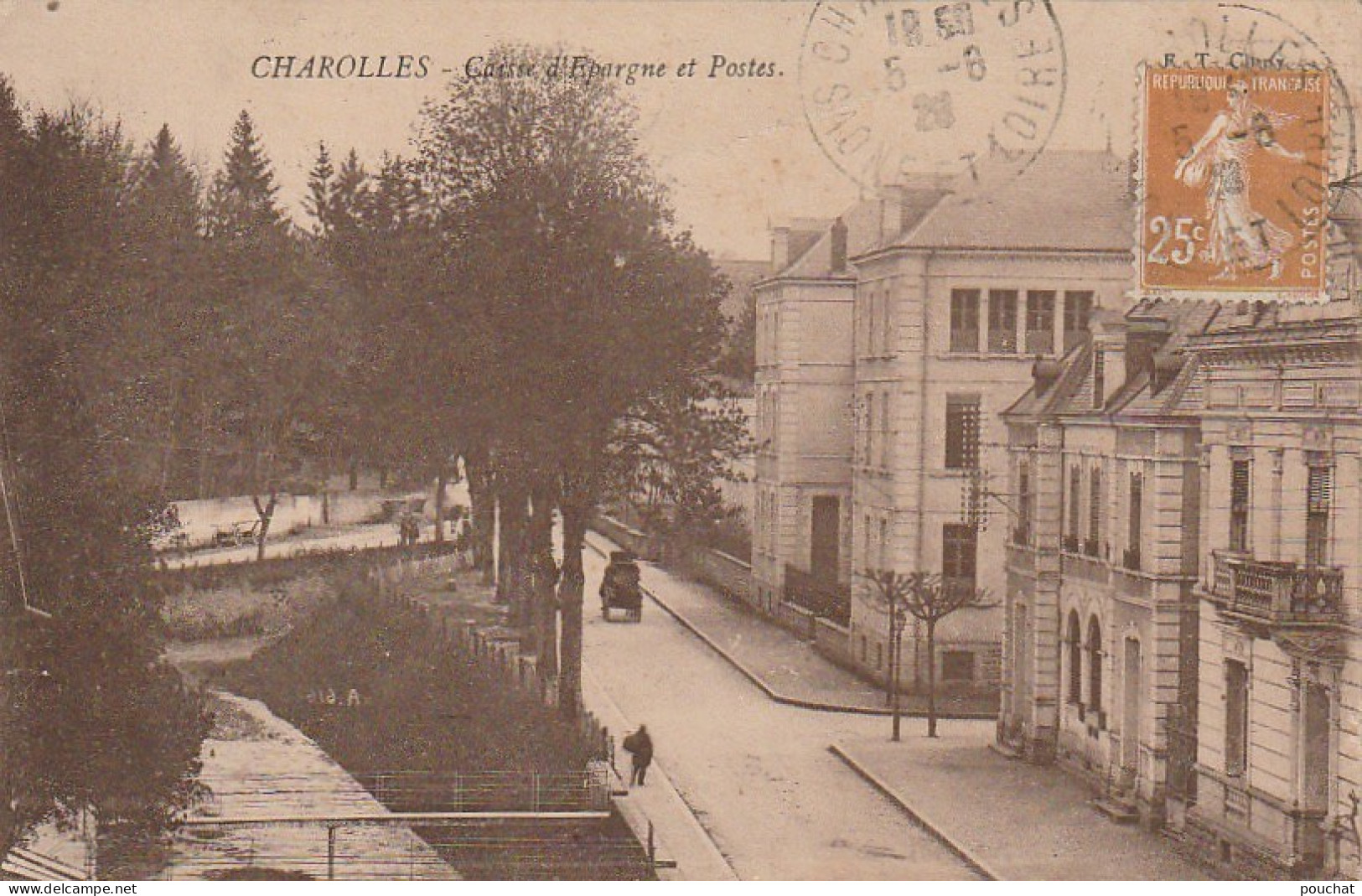 IN 13 - (71)  CHAROLLES - CAISSE D' EPARGNE ET POSTES   - 2 SCANS - Charolles