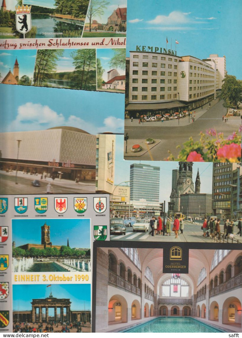 Lot Mit 89 Ansichtskarten Berlin, Nur West-Berlin Vor 1990 - Sammlungen & Sammellose