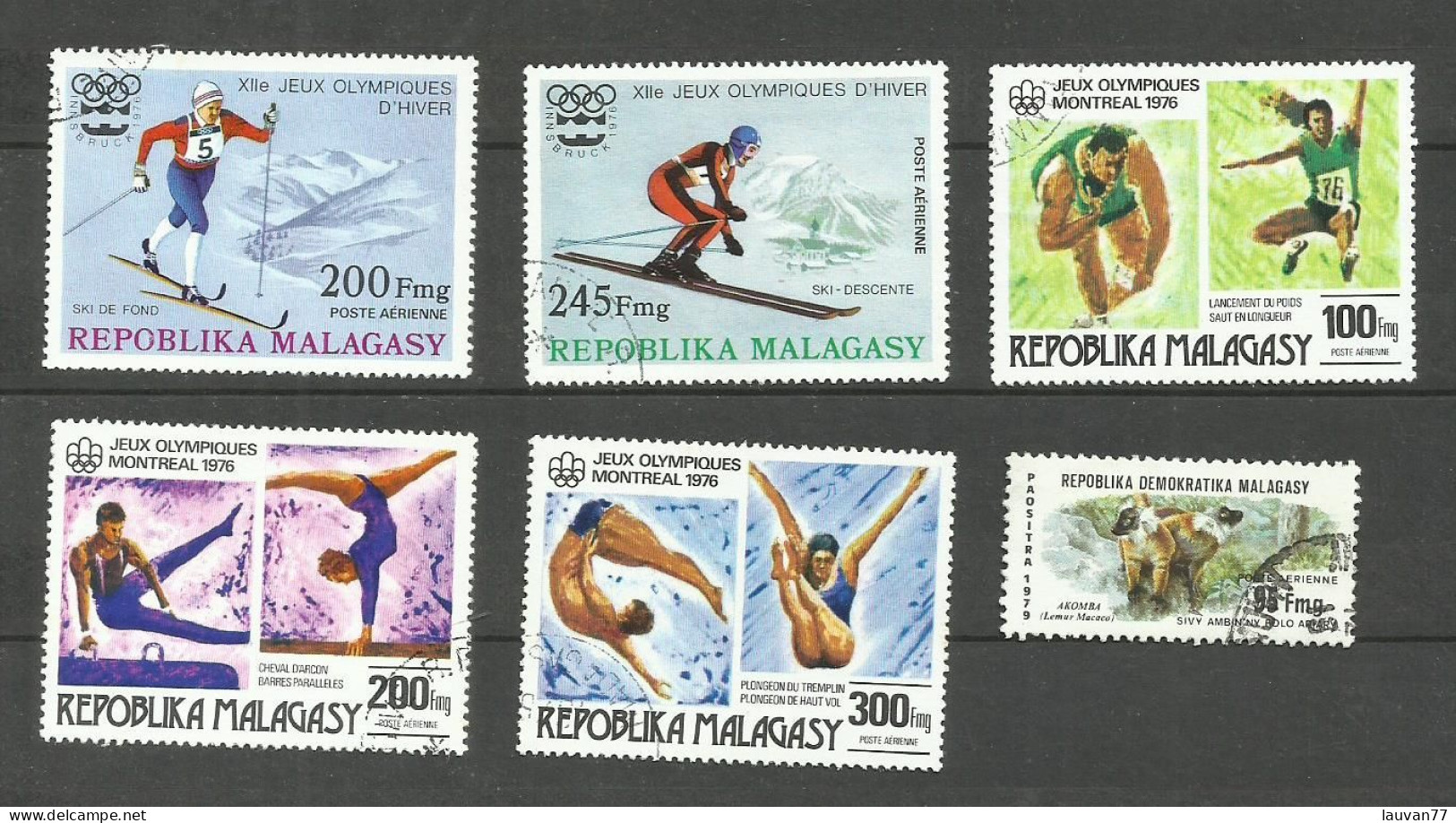 MADAGASCAR POSTE AERIENNE N°160 à 164, 178 Cote 4.85€ - Madagascar (1960-...)
