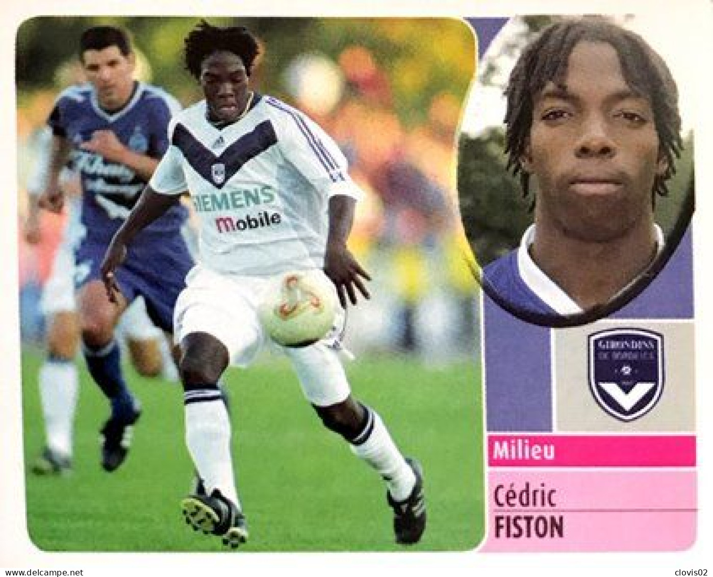 47a Cédric Fiston - Girondins De Bordeaux - Panini France Foot 2003 Sticker Vignette - Edizione Francese