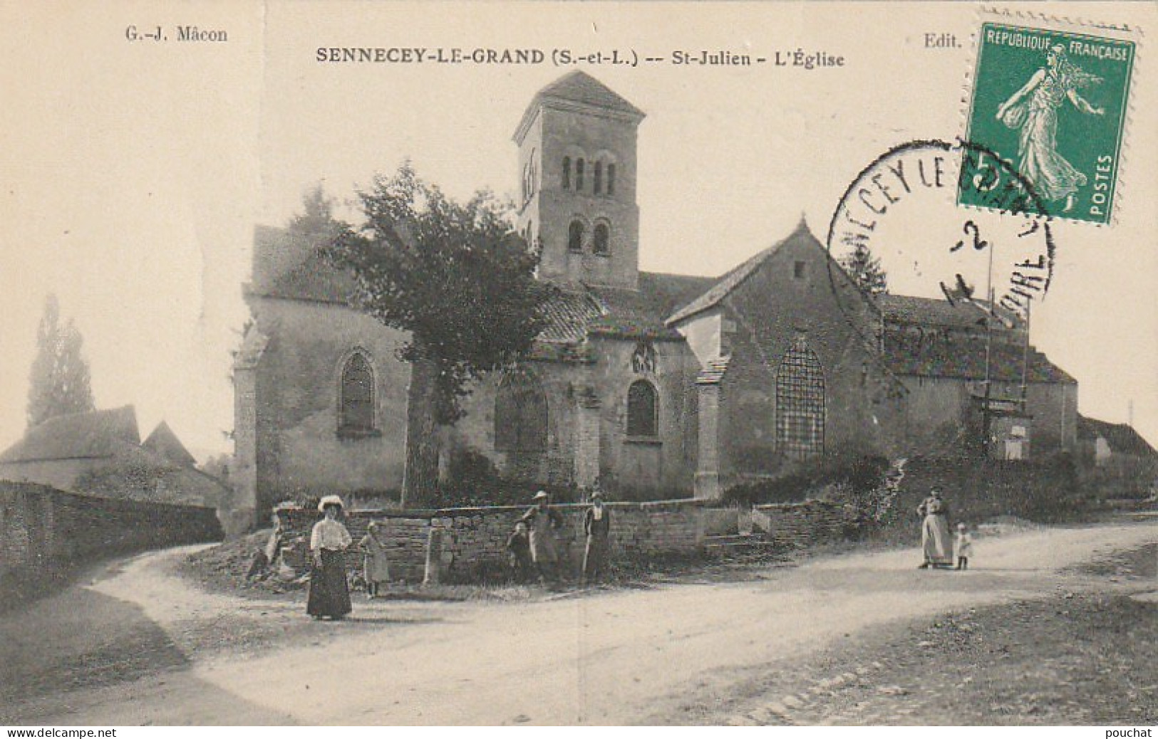 IN 13 - (71) SENNECEY LE GRAND  - SAINT JULIEN - L'EGLISE - PROMENEURS  - 2 SCANS  - Other & Unclassified