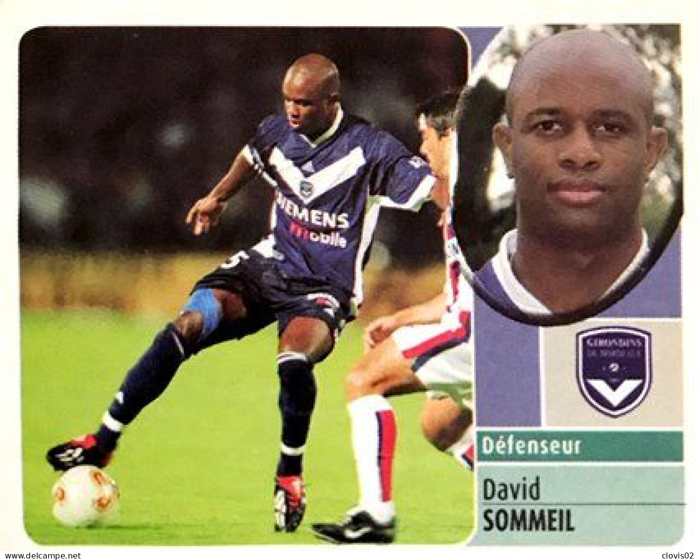 48 David Sommeil - Girondins De Bordeaux - Panini France Foot 2003 Sticker Vignette - Edition Française