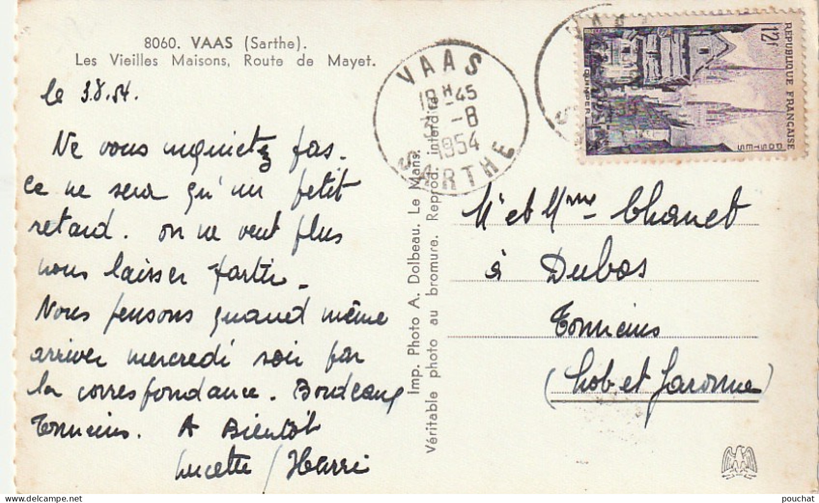 IN 14 -(72)  VAAS   -  LES VIEILLES MAISONS , ROUTE DE MAYET  - 2 SCANS - Sonstige & Ohne Zuordnung