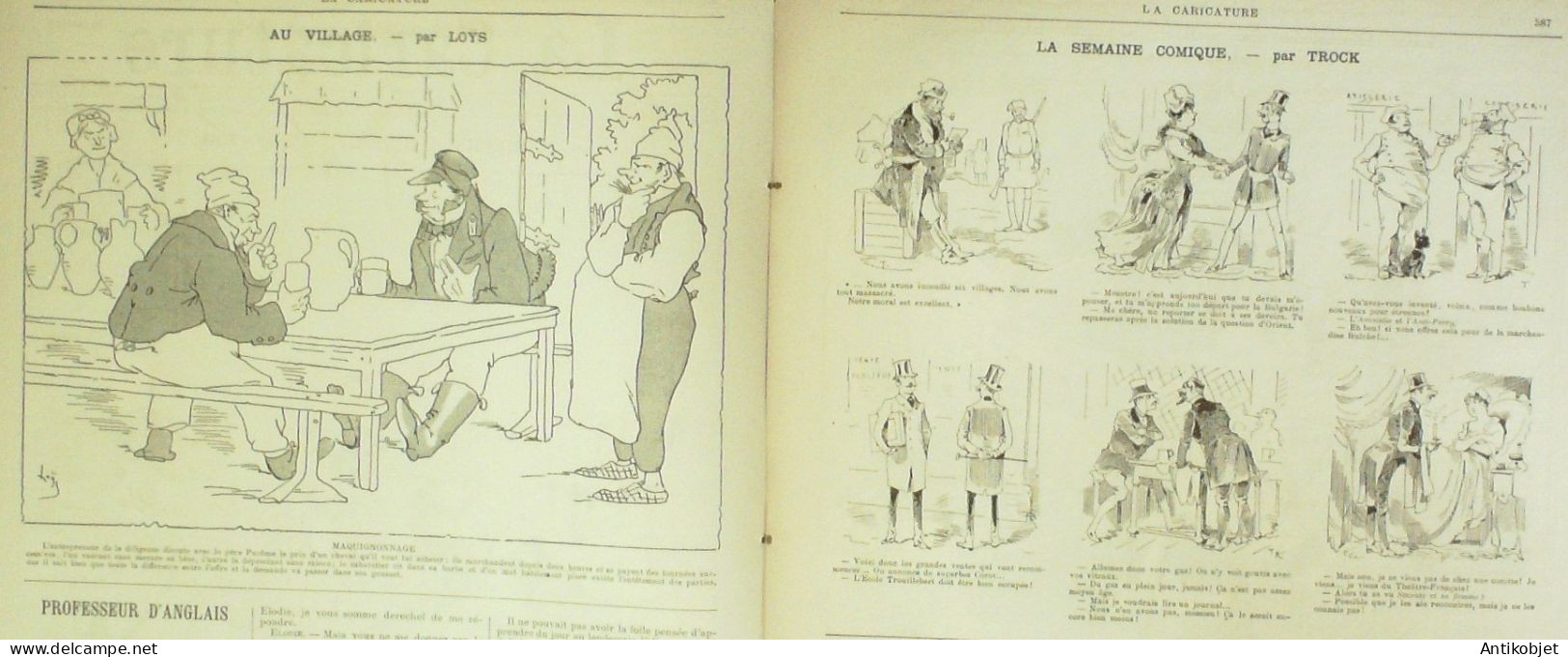 La Caricature 1885 N°310 Courses D'hiver Job Massenet Par Luque Rabelais Toto Robida - Revistas - Antes 1900